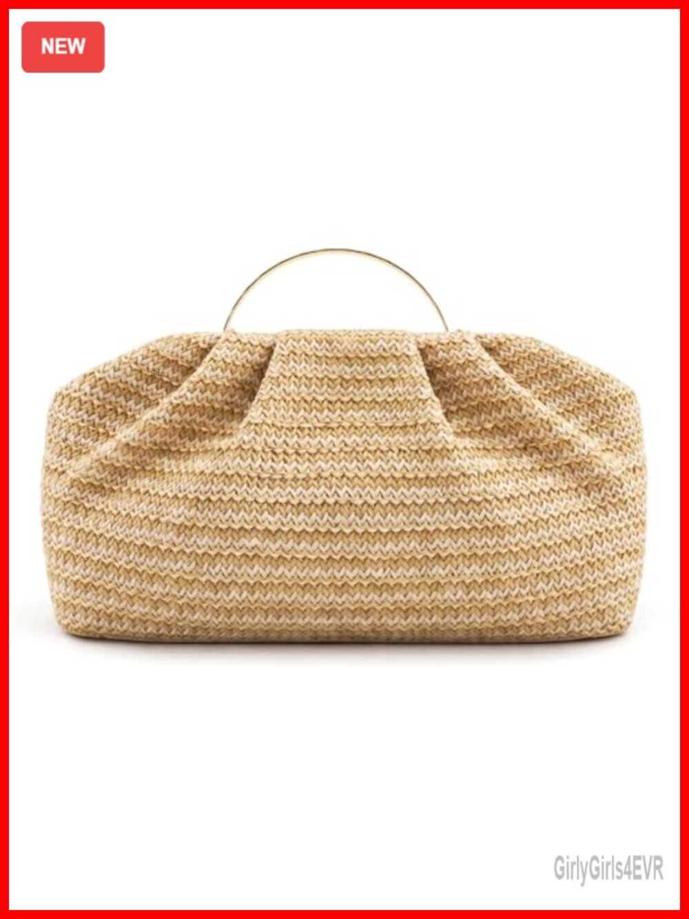Straw Clutch Purse for Women Summer Beach Bag Woven Crossbody Handbag Vacation